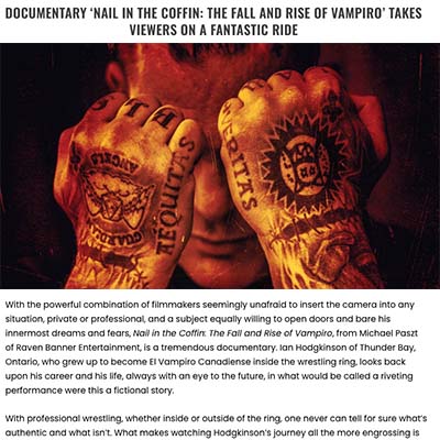 DOCUMENTARY ‘NAIL IN THE COFFIN: THE FALL AND RISE OF VAMPIRO’ TAKES VIEWERS ON A FANTASTIC RIDE